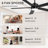  Seale 52 inch Smart Ceiling Fan with Remote/APP/Alexa Control, Downrod Mount, Reversible DC Motor, 5 Blades, 6 Speeds, 3CCT, Dimmable, Noiseless, Bedroom, Living Room, Black
