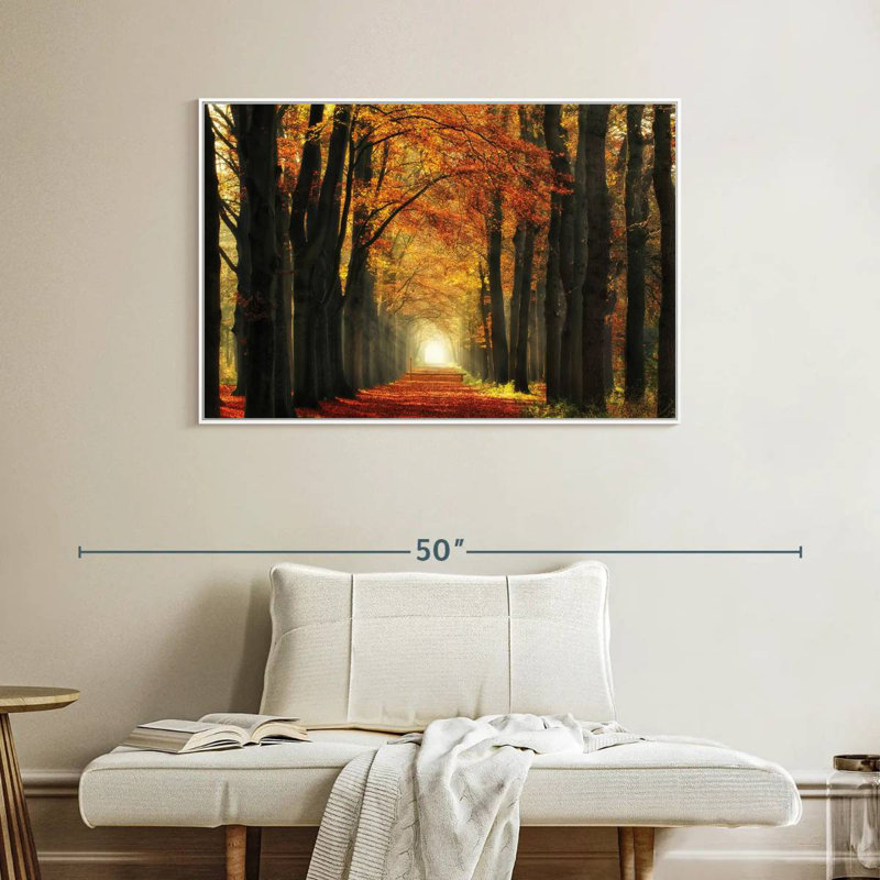 In Love With Fall Again, Cadre flottant blanc, 40 po x 27 po