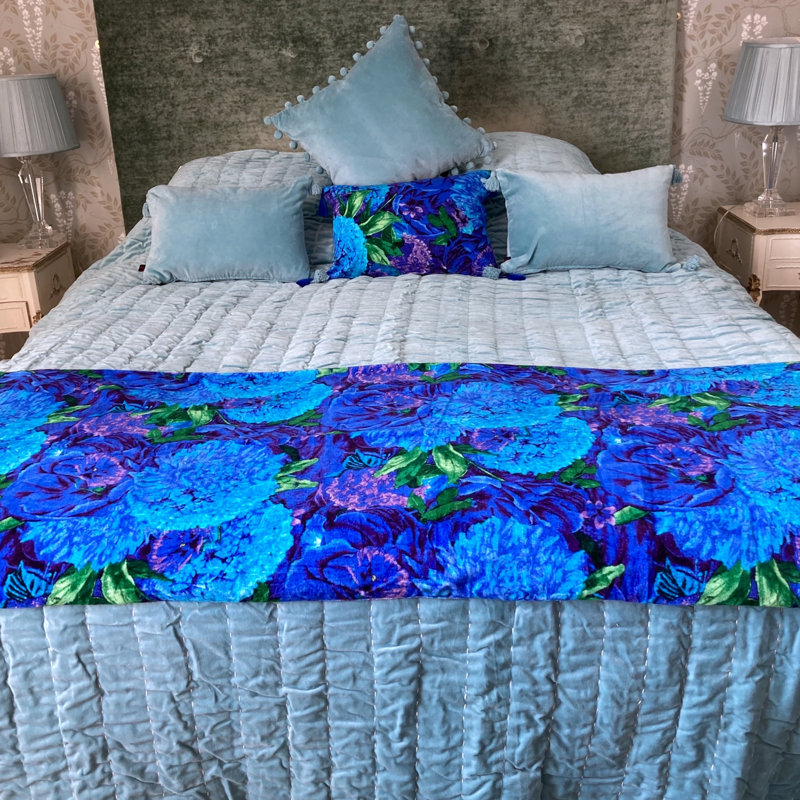 Reisman Square Throw Cushion, Duck Egg Blue