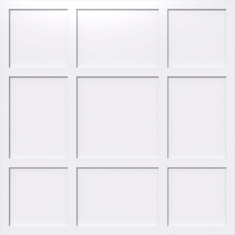 Médaillon de plafond contemporain 24 po x 24 po x P 3 po x P 8 1/4 po x P 1 po Rubik, H 34 po x l 34 po x P 1 po