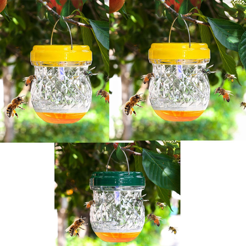3 Pcs Wasp Traps for Outdoors Wasp Killer Hanging Bee Traps Reusable Fly Bee Killer for Indoor Outdoor Patio Garden Home, 2 1(diamond pattern)