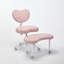 Chaise à pieds croisés sur roulettes, chaise de bureau Criss Cross avec support lombaire et tabouret réglable-476120787