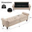 Banc de rangement rembourré en velours / lin avec compartiments de rangement segmentés-457804616-436590126