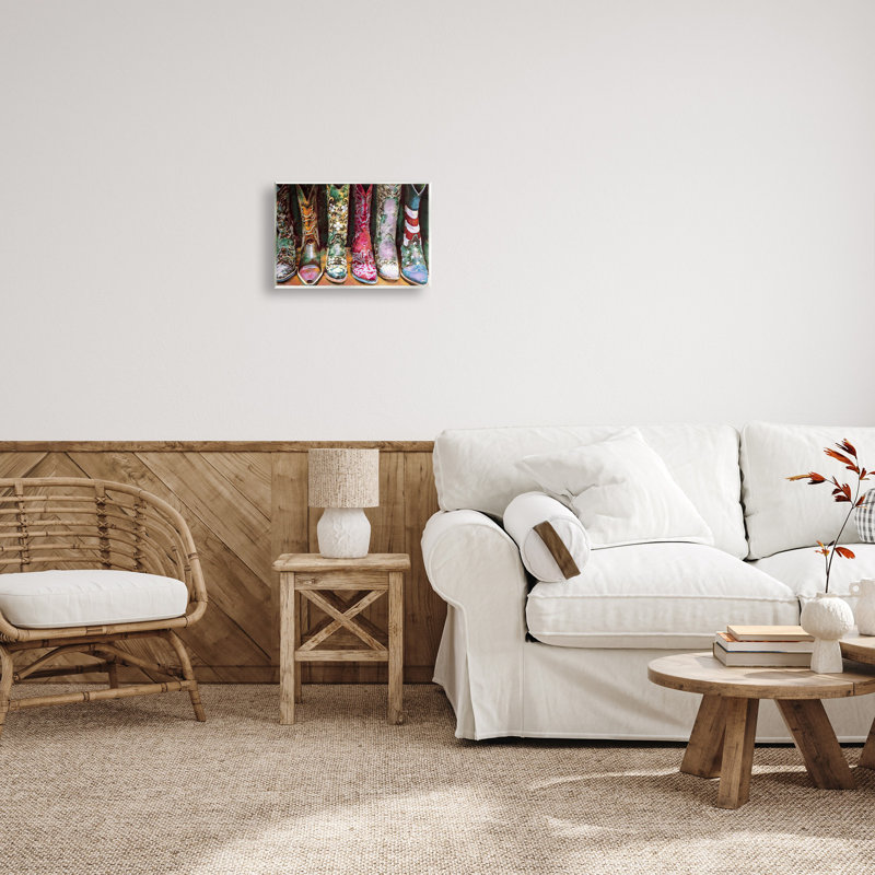 «Cowboy bottes», divers designs audacieux, art mural américain par Graffitee Studios, H 10 po x l 15 po x P 0,5 po
