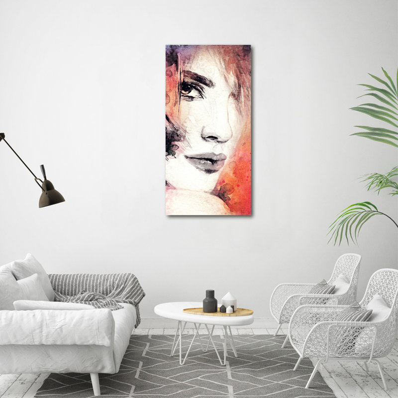 Abstraction Of A Woman - Wrapped Canvas Print