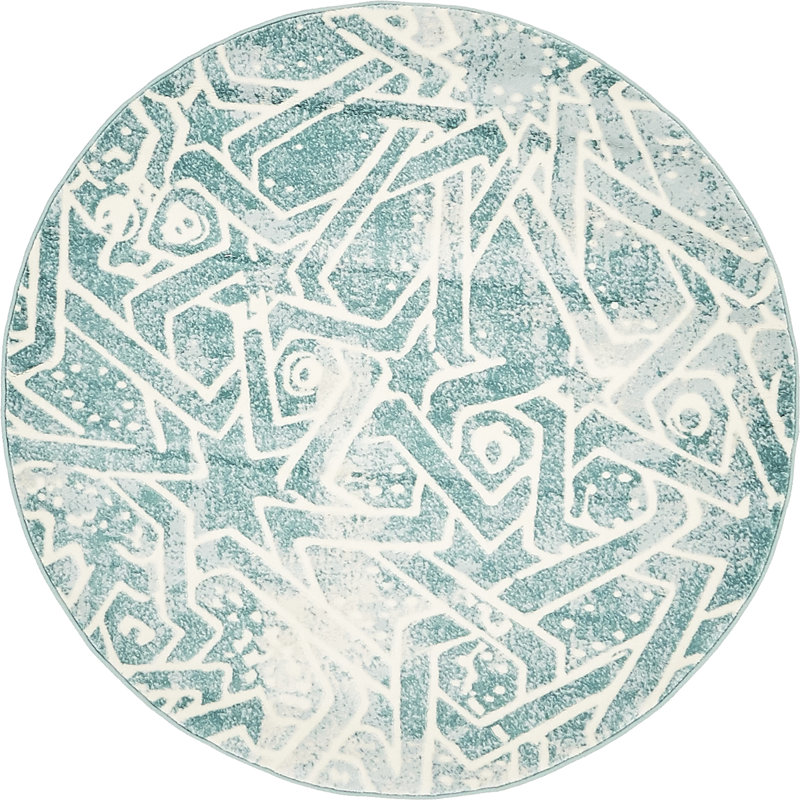 Maxon Geometric Indoor Rug, Round 4'