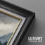 Misty Mountain Lake Landscape in Soft Neutral Tones - Pictures Framed Canvas Print Wall Art-1607925264-1607925266