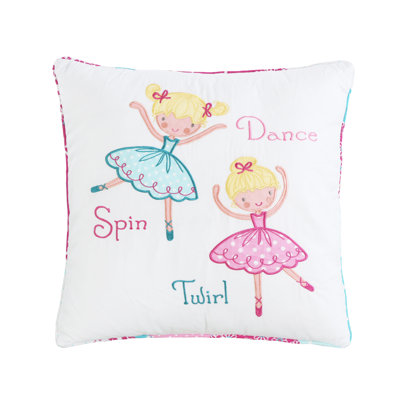 Appliqued Cotton Throw Pillow