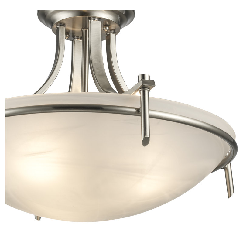 Ferrante Semi Flush Mount, Brushed Nickel