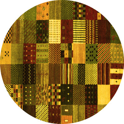 Tapis contemporain contemporain jaune 320