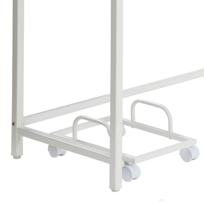 Dazenus L-Shaped Computer Desk With Thick Desktop And Stable Support, White, Gray 1, 29.96" H x 65.96" W x 47.03" D