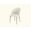 Ensemble de 2 chaises d'appoint en tissu blanc Cora