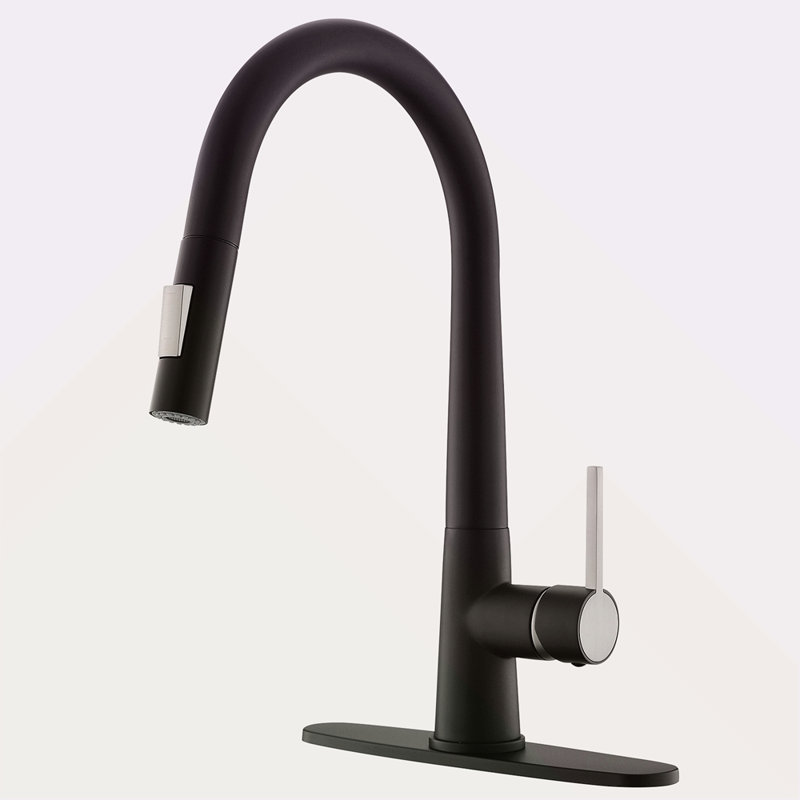 Robinet de cuisine escamotable à poignée simple