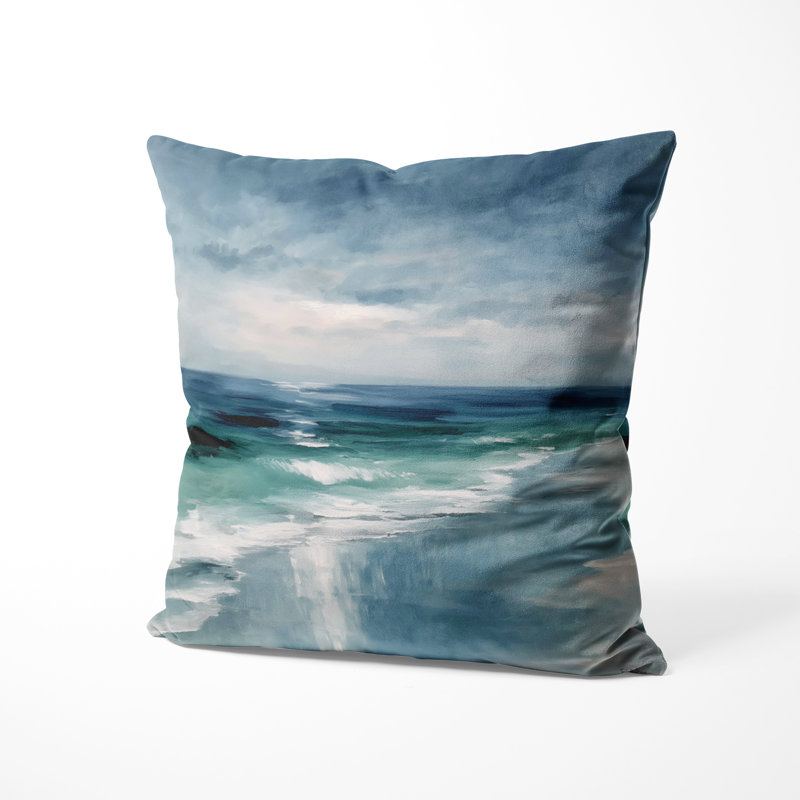 Coussin décoratif Coastal Waves, H 16 po x l 16 po