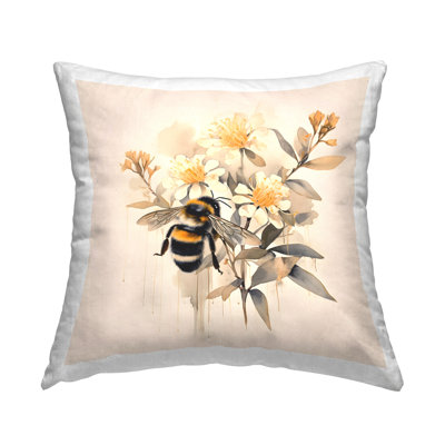 Coussin Honeybee with Daisies