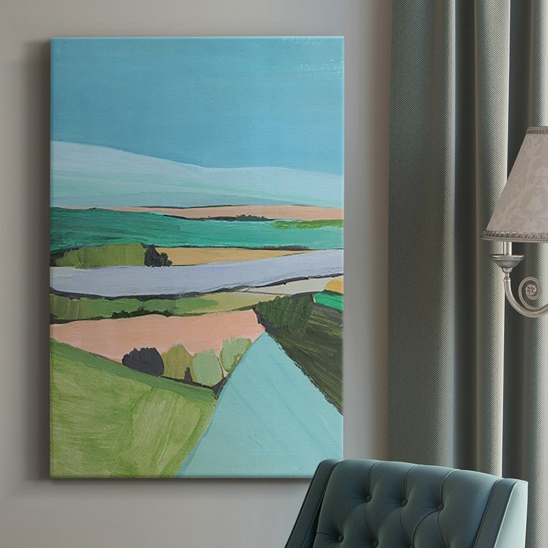 «Bright Colored Countryside I», reproduction sur toile tendue, H 18 po x l 12 po x P 1 po