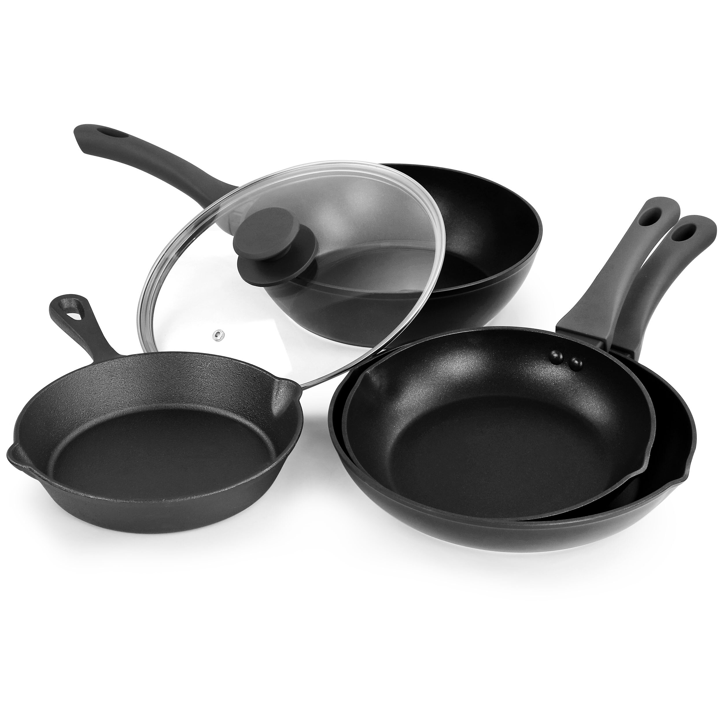 Gibson Soho Lounge 15-Piece Aluminum Cookware Set w/ Bakelite Handles