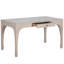 Bureau en bois d'acajou Vesey - 1 tiroir, raphia blanchi