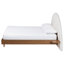 Lit en bois brun crème et noyer Bernice-1510633987