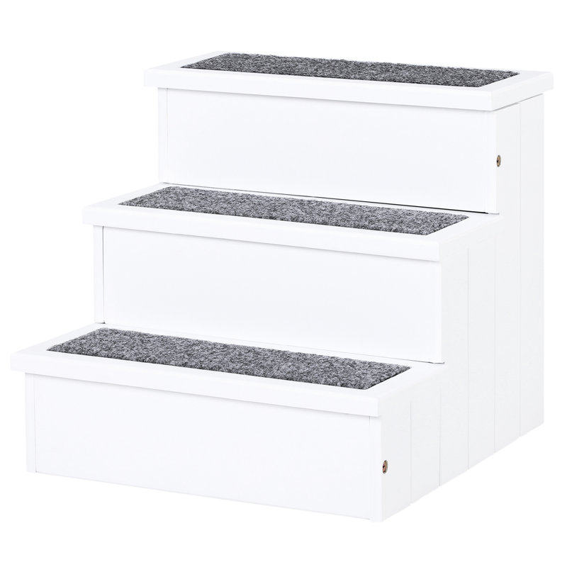 Rampe d'escalier blanche pour animaux 3 niveaux