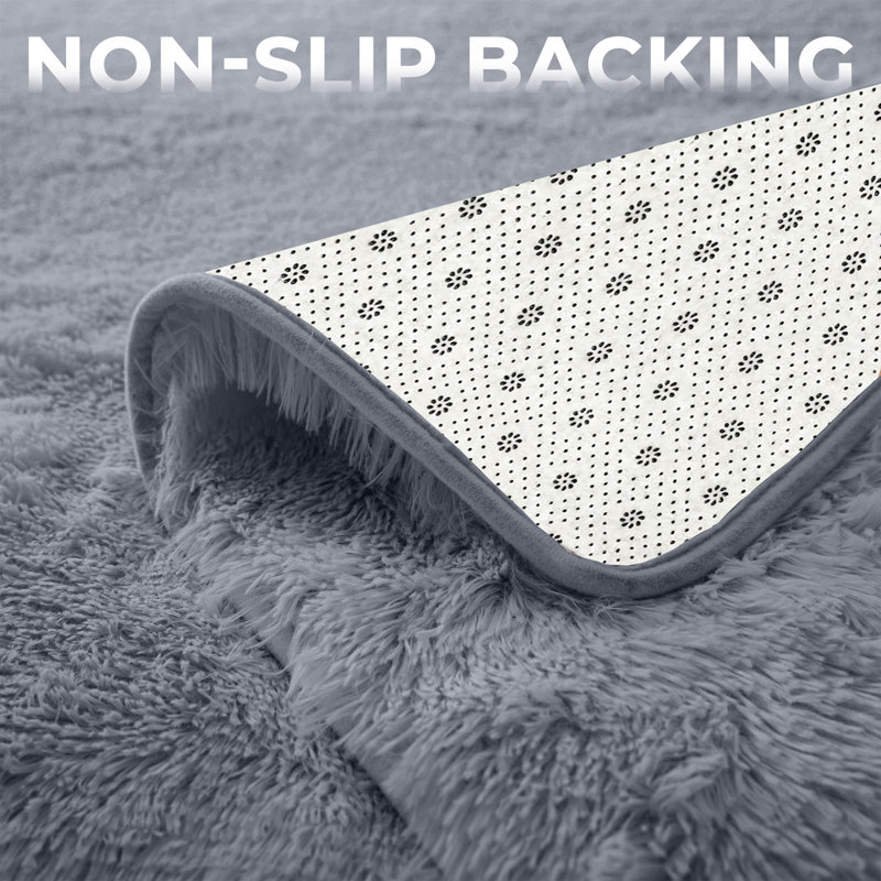 Alberic Rectangle Shaggy Washable Area Rug, Rectangle 120 x 170 cm
