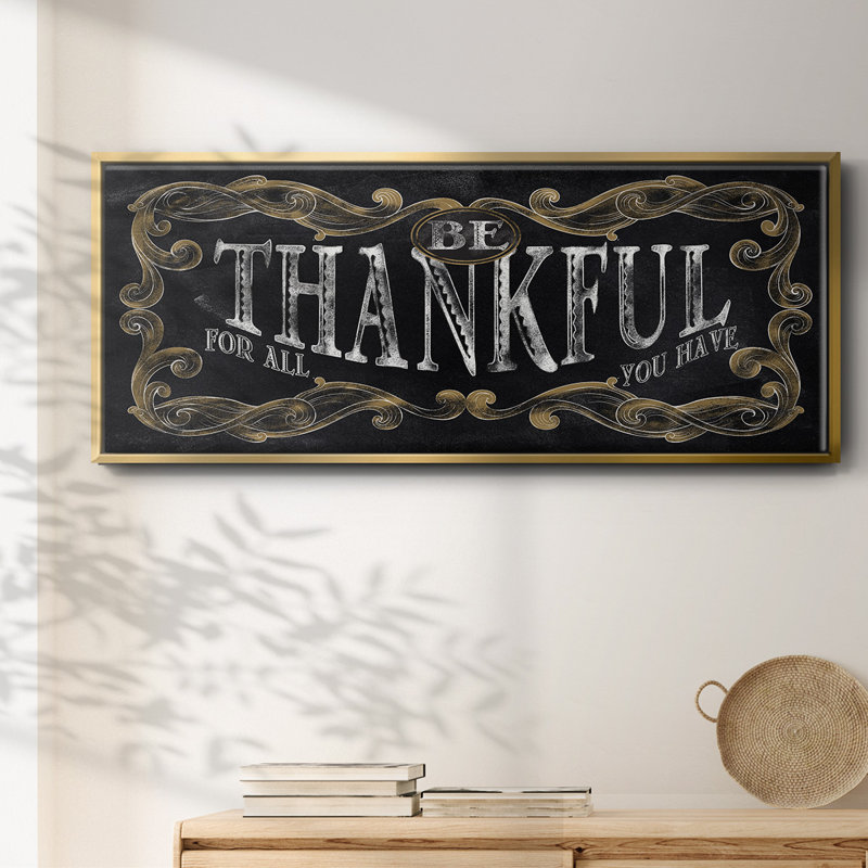 Be Thankful- Framed Canvas