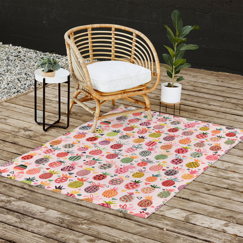 Alamin Abstract Indoor / Outdoor Rug, Rectangle 5' x 7'