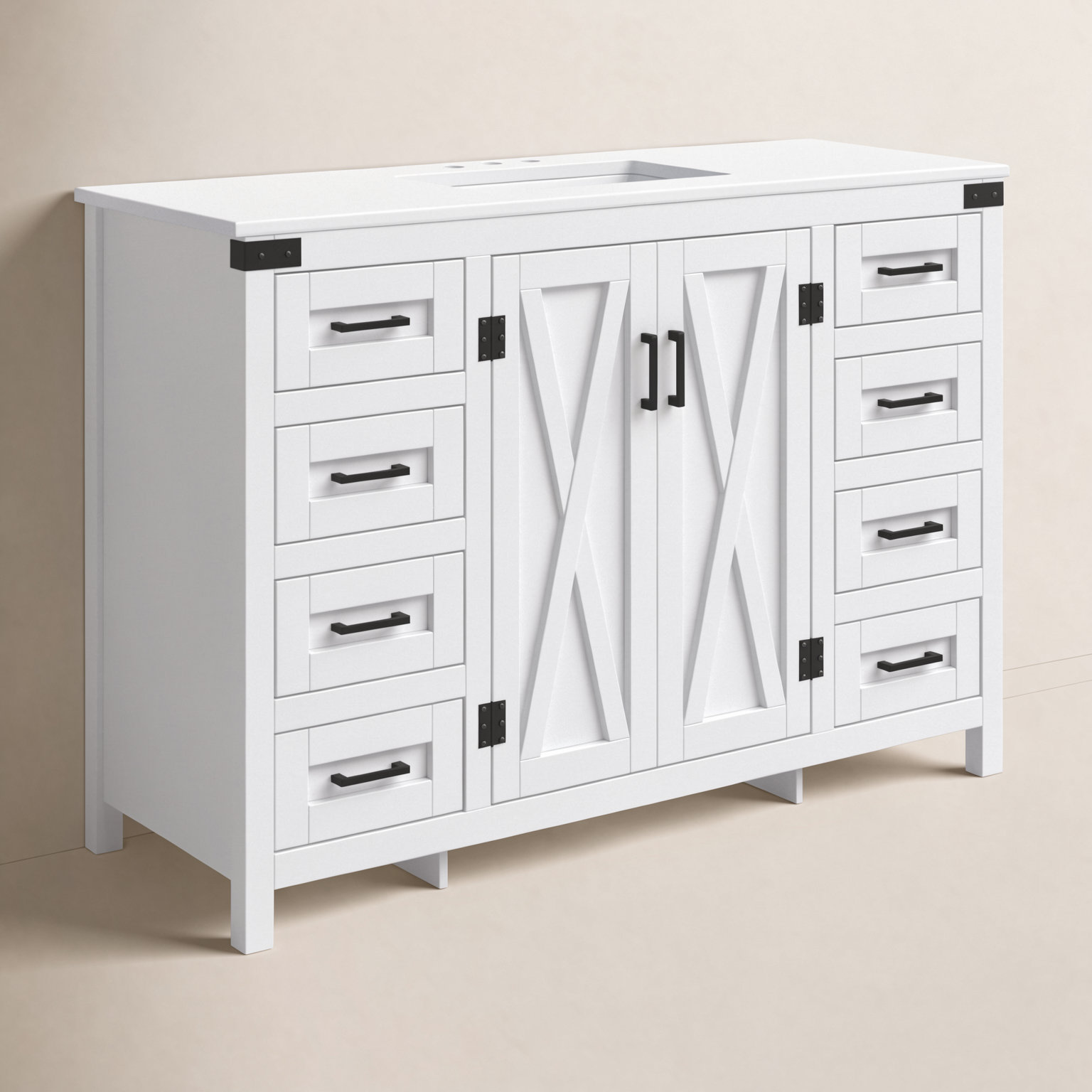 Slayton 48'' Single Bathroom Vanity, White