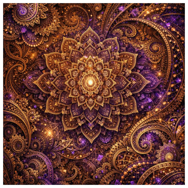 Édredon complexe d'art mandala, Lit simple