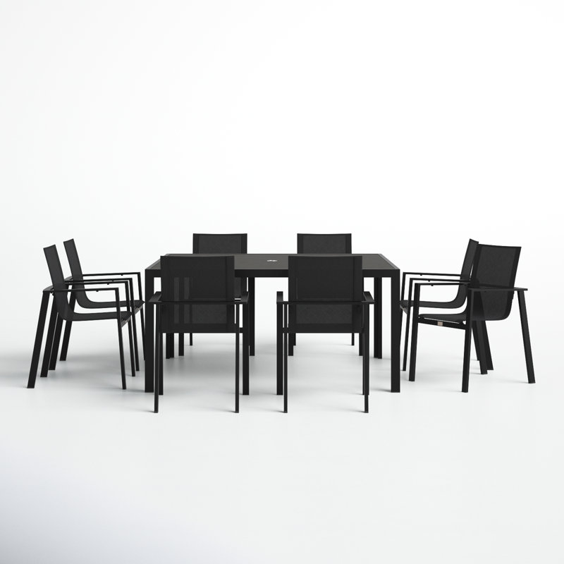Dangelo 8 - Person Patio Dining Set with Square Table
