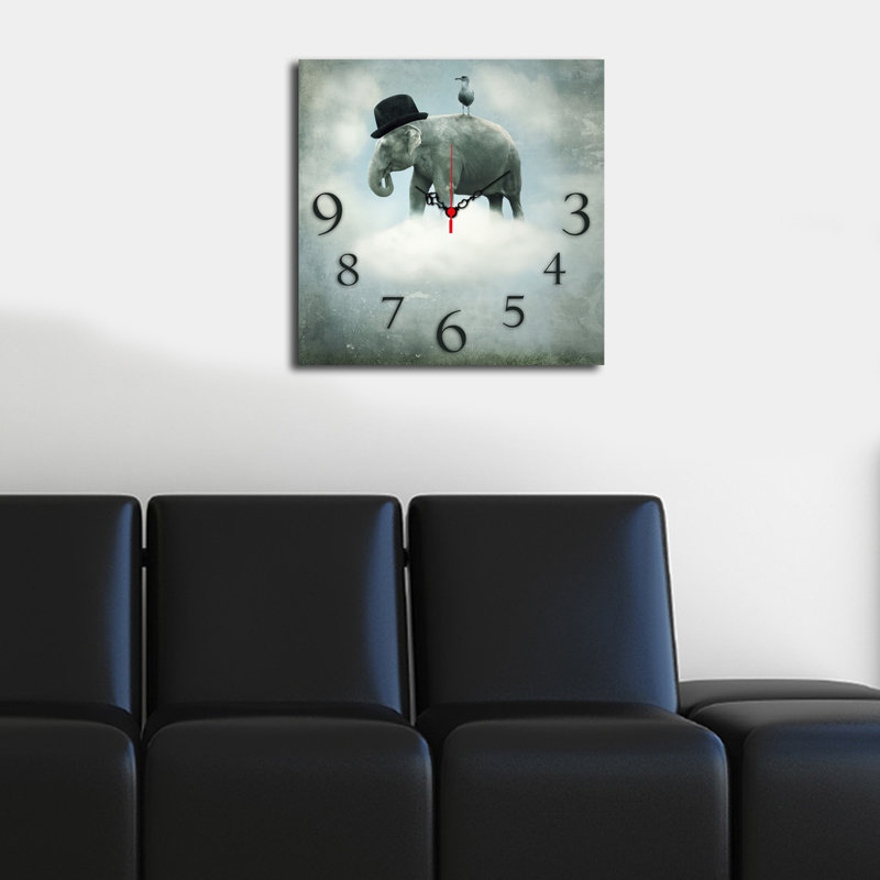 Horloge murale élégante 15,7 po x 15,7 po | 100% panneau de fibres à densité moyenne, épaisseur: 0,2 pouce | Décoration élégante pour le salon, la chambre à coucher et le bureau | Design moderne avec une esthétique minimaliste