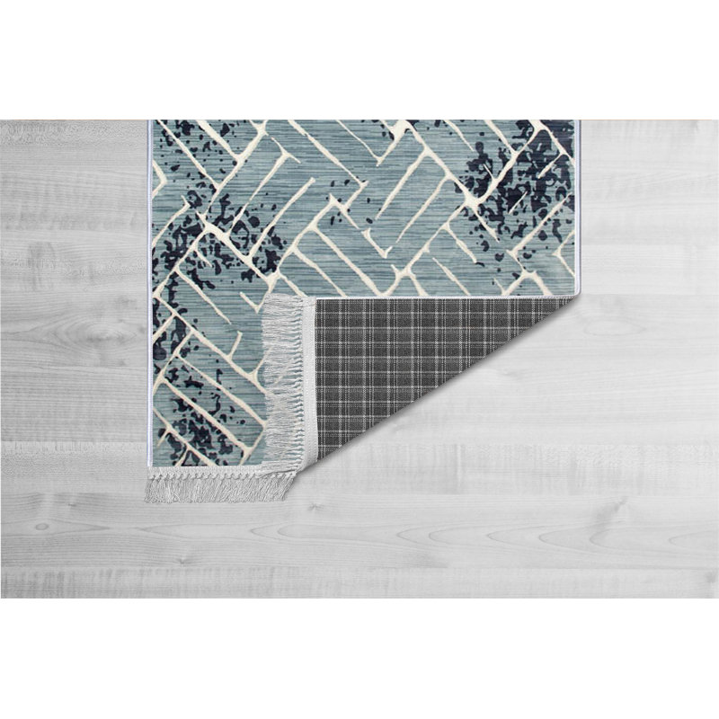 Tapis de couloir luxueux, 100% velours, 31,5 po x 59,1 po | Semelle en coton antidérapant, hauteur des poils: 0,4 po | Antibactérien et lavable à la machine, impression numérique 3D | Design élégant pour le salon et le vestibule