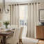 Linen Blend Semi Sheer Curtain Panel Pair-1497042905-1495260219