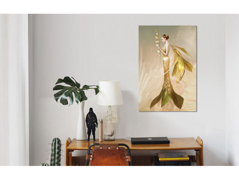 « lily of the valley », impression sur toile tendue, H 12 po x l 8 po x P 0,75 po