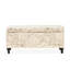 Style beige avec cadre en bois, finition, compartiment de rangement caché, décoration moderne en lin, cadre pour siège supplémentaire et caché