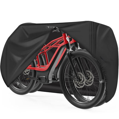 Housse de vélo pour 2 vélos - Housses de rangement 600D imperméables et robustes, housse de vélo pour 2 vélos électriques, vélo de montagne, vélo de route, vélo hybride, vélo de plage, scooter et plus encore