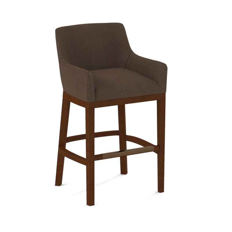 Upholstered Stool, Pecan, Evolution Caribou