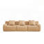 Canapé modulaire modulaire avec tissu en peluche de qualité supérieure, aucun assemblage requis, et accoudoirs courbés pour un confort ultime-118312963