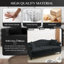 Canapé Chesterfield de 79 po en velours 3 places avec mousse haute résilience et conception ergonomique, canapé capitonné pour un confort ultime, comprend 2 coussins