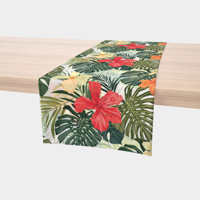 Stephenson Hibiscus Garden Milliken Signature Table Runner