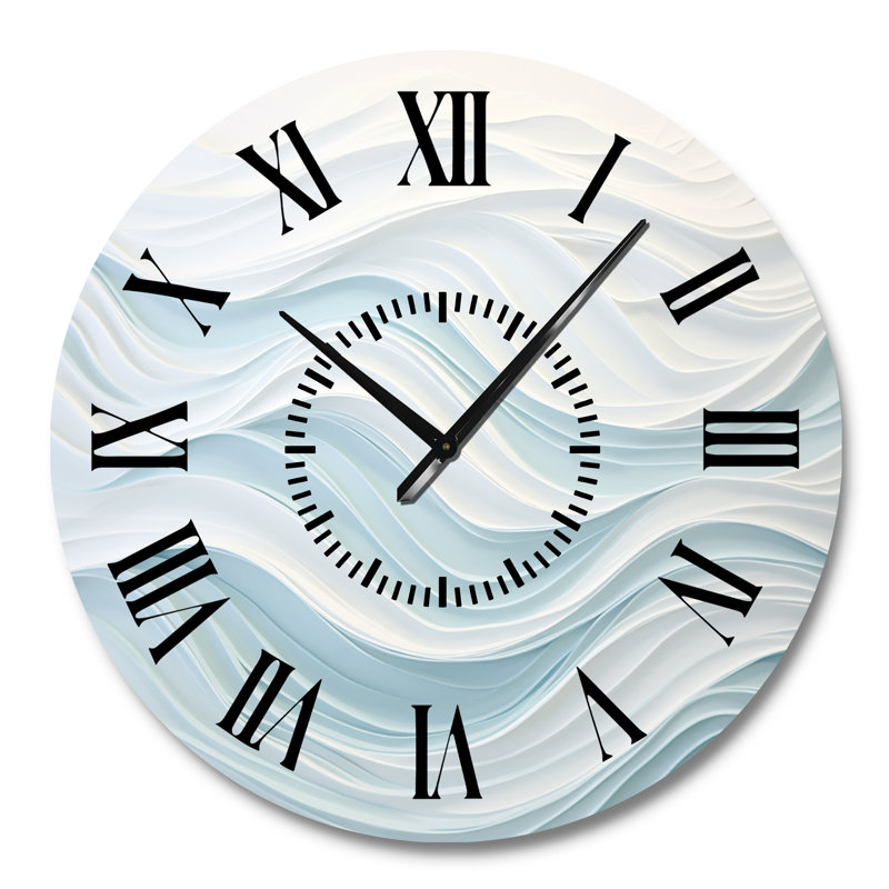 Horloge murale bleue et blanche, Grand