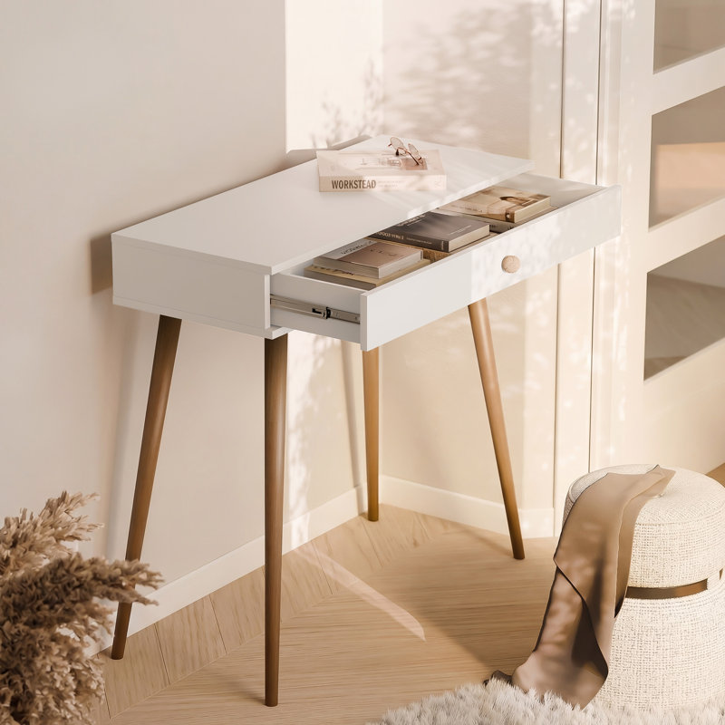 90cm Console Table, WHITE, WHITE, WHITE