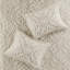 Couvre-lit en coton chenille de coton taupe, double / grand, 3 pièces, pour une atmosphère de chambre à coucher confortable, pièce, avec une couverture optimale surdimensionnée, 2 taies décoratives assorties incluses-116011659-116011661