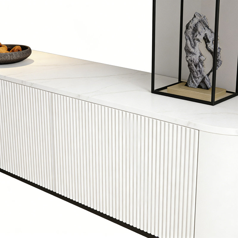 Modern minimalist floor-standing TV cabinet, 9.84"H x 70.86"L x 11.81"W