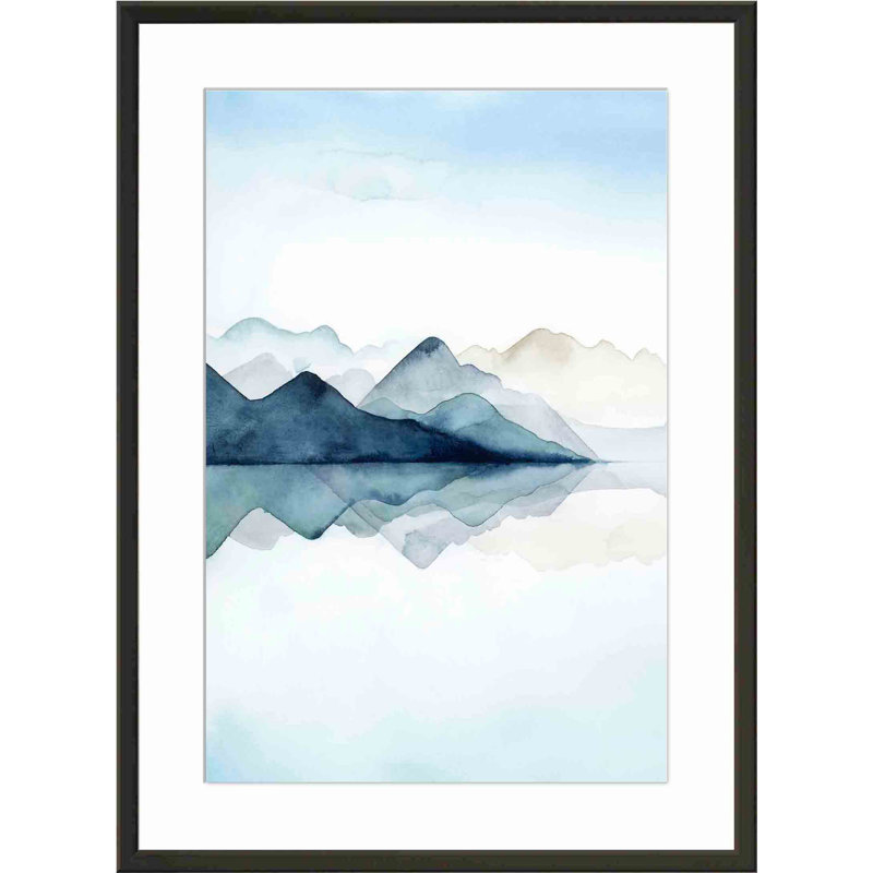 Glacial I par Grace Popp - peinture encadrée, H 22,09 po x l 16,09 po x P 1,1 po, Noir