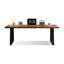 Bureau d'écriture rectangulaire en bois massif brun-914354963
