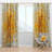 Glam Yellow Explosion Blocks - Abstract Curtain - Velvet Room darkening - 1 panel-1318521958