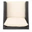 Chaise d'extérieur brun - Fauteuil avec coussin de siège pour l'eau - Coussin