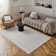 Carmel Modern Striped Cream/Grey Area Rug