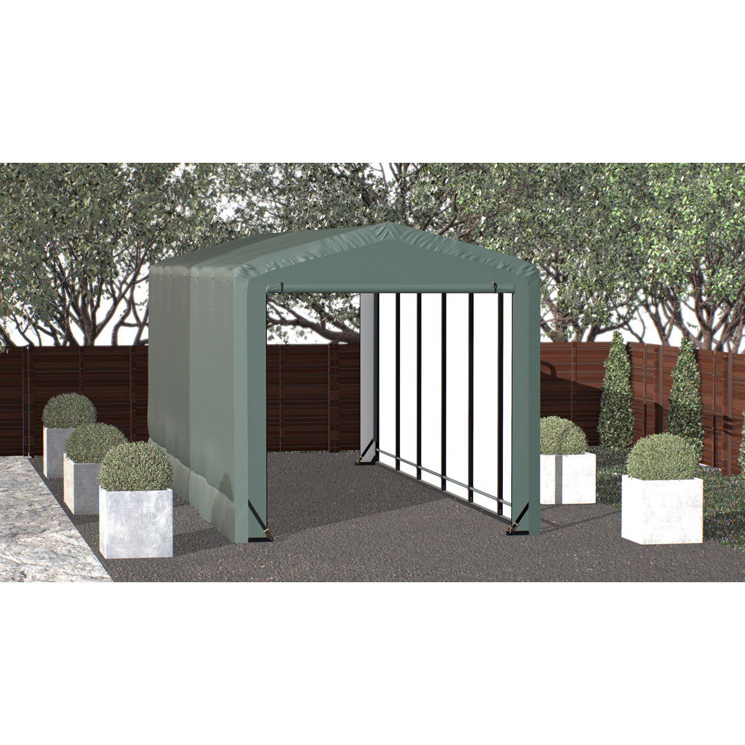 ShelterTube Wind and Snow-Load Rated Garage, 10x27x10 Green ShelterLogic